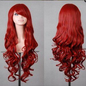 Lady Long Curly Wigs Fashion Cosplay Costume Hair Anime
